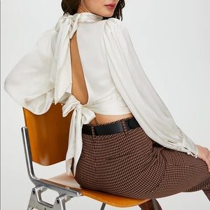 NWOT Wilfred Silk Backless Blouse